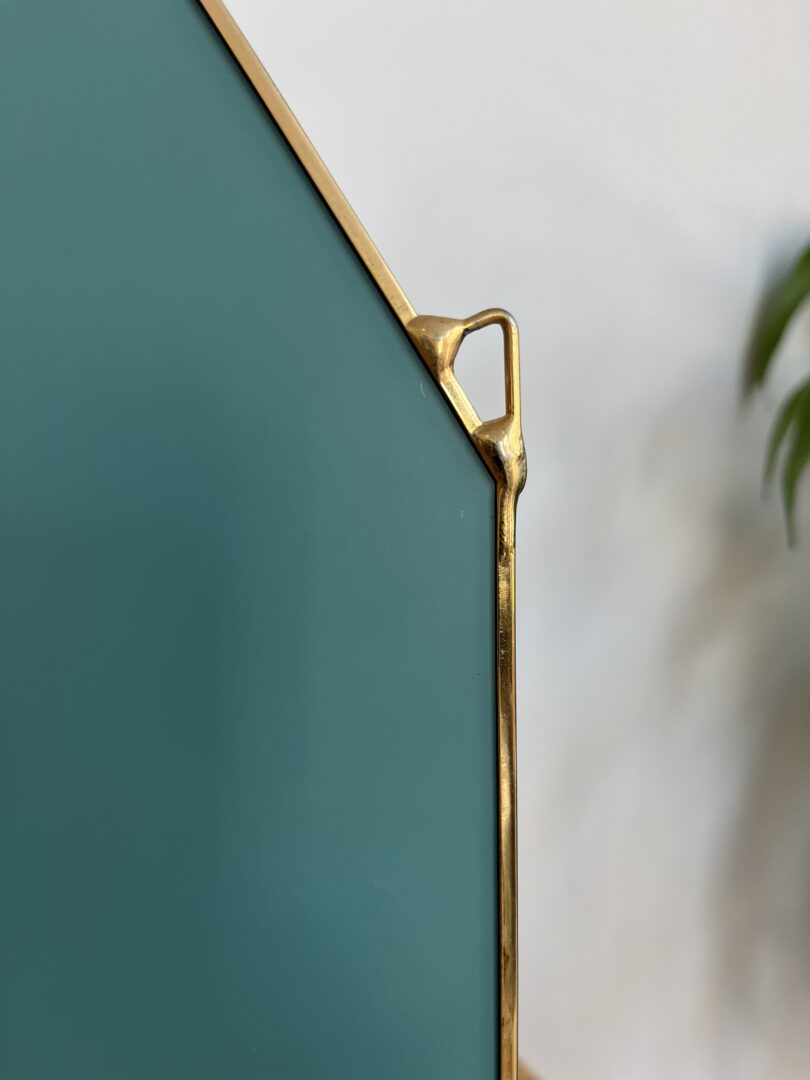 Italian curiosa cabinet 14k brass gold