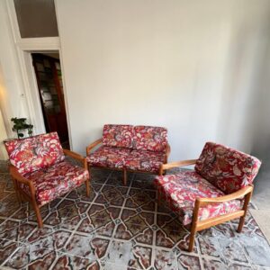 Mid-Century floral sitting area