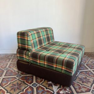 Vintage opvouwbare lounge fauteuil