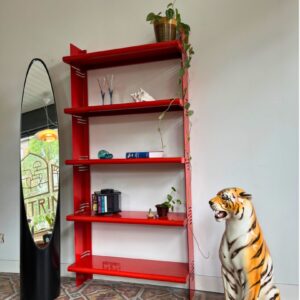 Italian Red Wall Unit, 1970