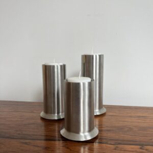 Set of stainless steel candle holders - Leopold Vienna