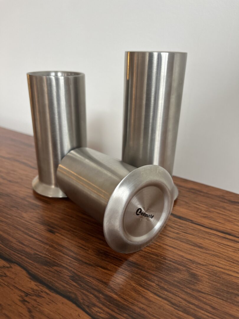 Set of stainless steel candle holders - Leopold Vienna